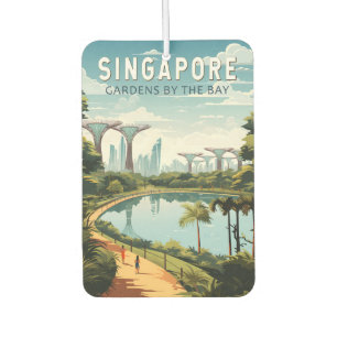 Singapore Gardens By The Bay Reise Kunst Vintage Autolufterfrischer