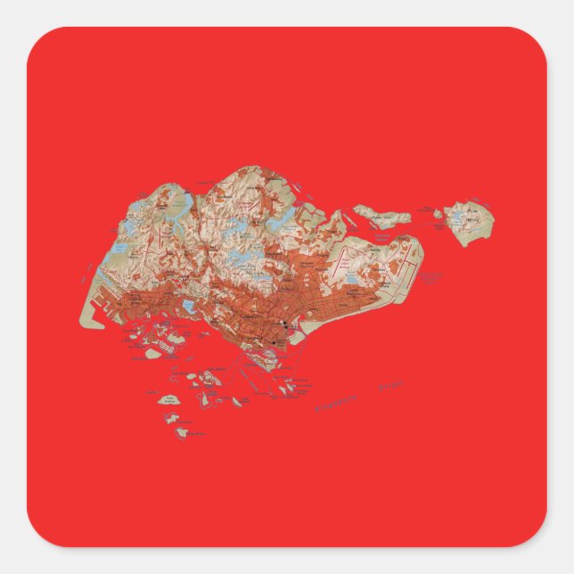 Singapore Map Sticker (Vorderseite)