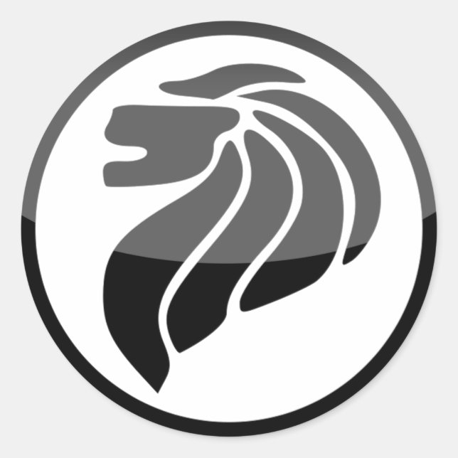 Singapore Runder Aufkleber (Vorderseite)