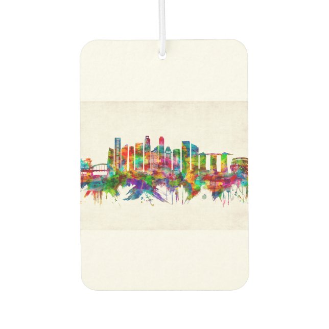 Singapore Skyline Autolufterfrischer (Vorderseite)