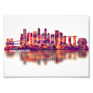 Singapore Skyline Fotodruck