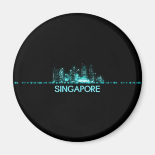 Singapore Skyline Magnet