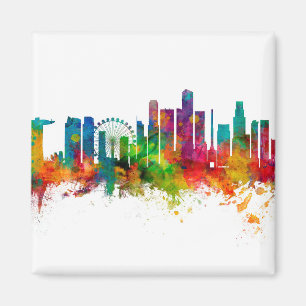 Singapore Skyline Magnet