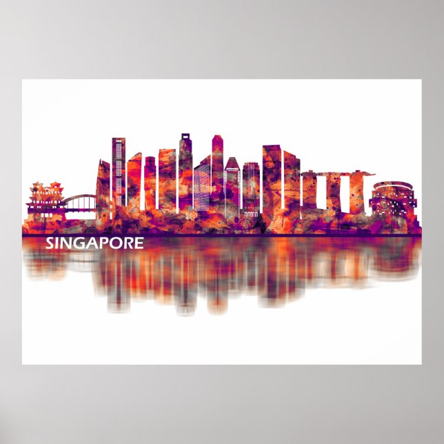 Singapore Skyline Poster (Vorne)