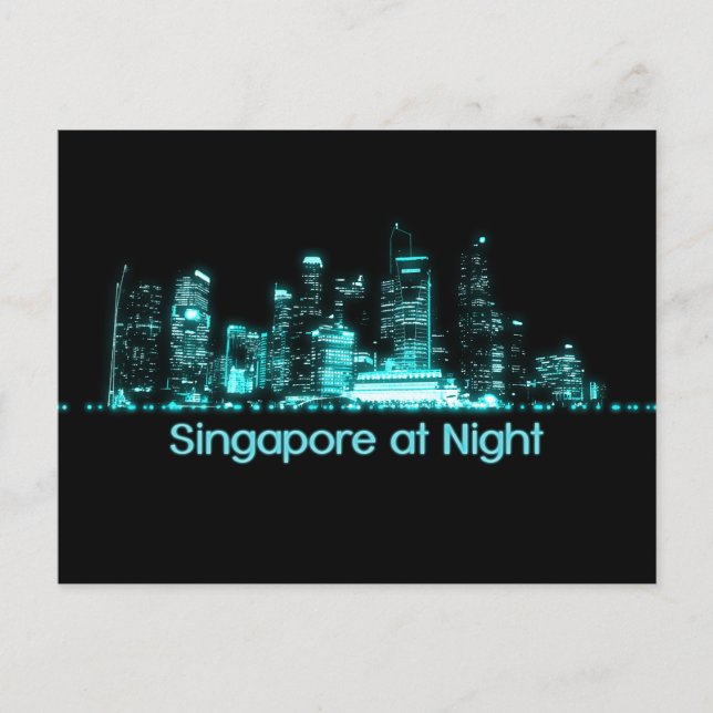 Singapore Skyline Postkarte (Vorderseite)