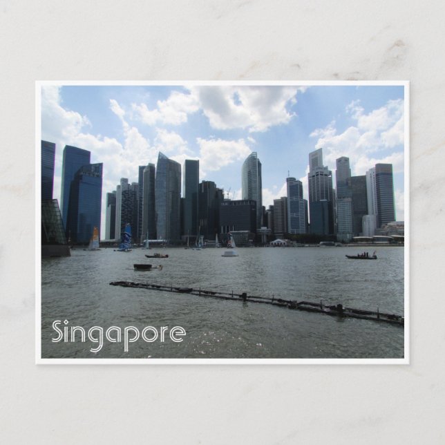Singapore Skyline Postkarte (Vorderseite)