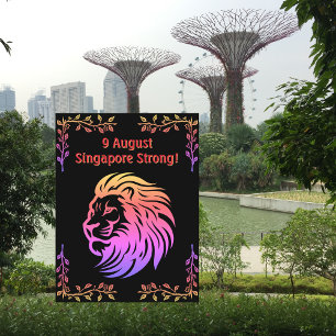 Singapore Strong! Postkarte für den nationalen Tag