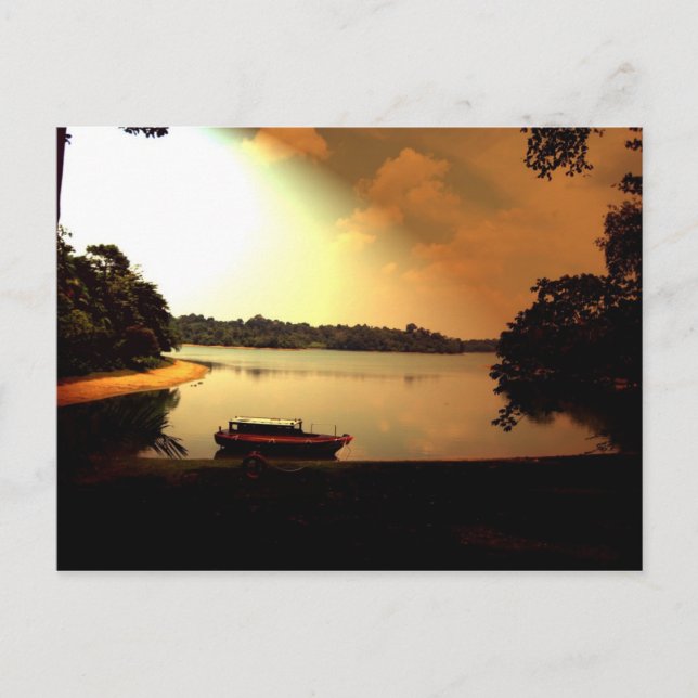 Singapore Sunset Postkarte (Vorderseite)