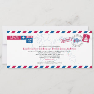 Singapur Airmail Hochzeitseinladung Einladung