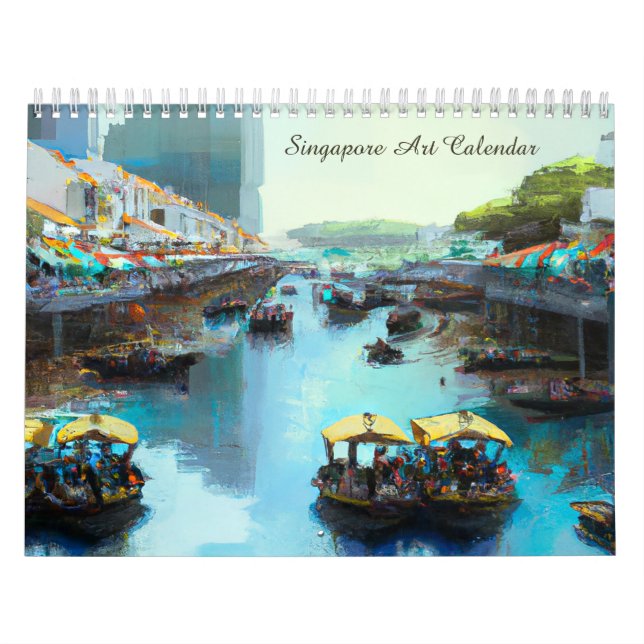 Singapur Art Watercolor Kalender (Titelbild)