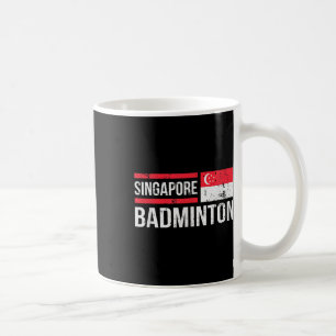 Singapur Badminton Flag Racket Sport Birdie Playe Kaffeetasse