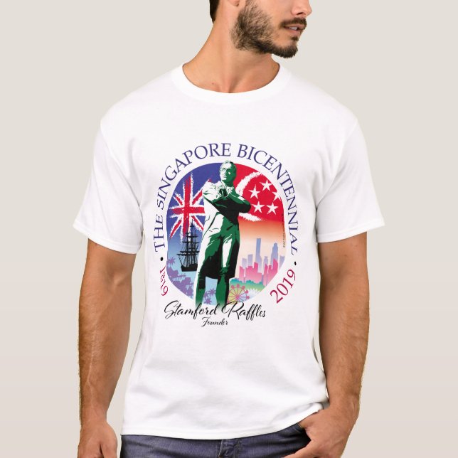 Singapur Bicentennial Collection v2-Light Fabrics T-Shirt (Vorderseite)