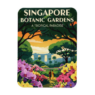 Singapur Botanic Gardens Travel Magnet
