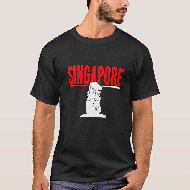 Singapur City Tourist Destination Souvenir T-Shirt (Vorderseite)