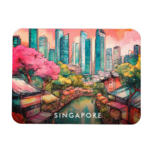 Singapur City View farbenfroh