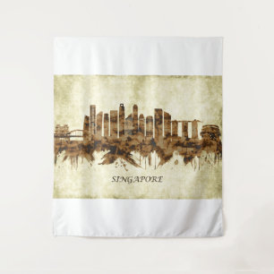 Singapur Cityscape Wandteppich