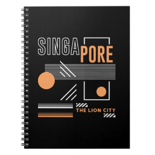 Singapur Die Löwenstadt Modernes geometrisches Des Notizblock