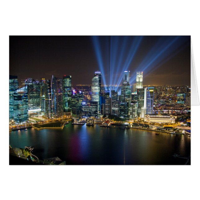 Singapur Downtown Lightshow (Vorderseite (Horizontal))