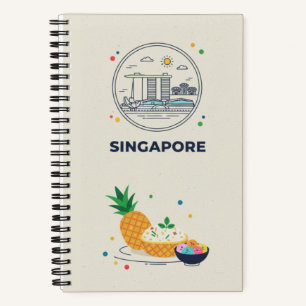 Singapur-Erbe- und Reise-Fotoarchiv-Journal Notizbuch