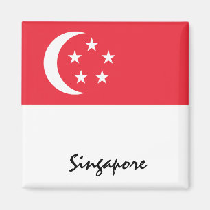 Singapur Fahne & Asia Urlaubs-/Sportfans Magnet
