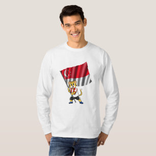 Singapur Fan Cat T-Shirt