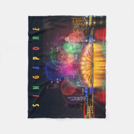 Singapur Fireworks Fleecedecke