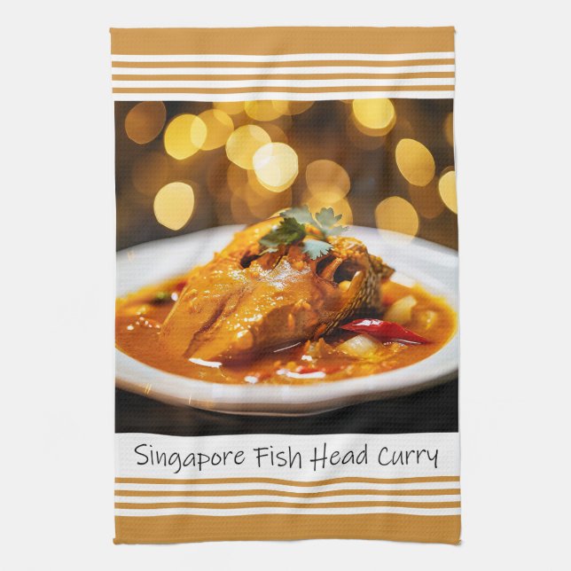 Singapur Fish Head Curry Küchentuch (Vertikal)