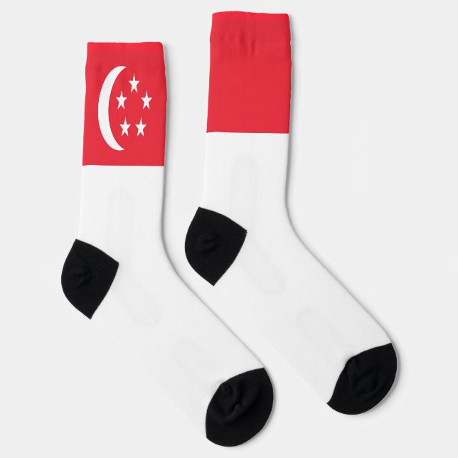 Singapur Flag Fun Singapur Nationalstolz Socken (Rechts)