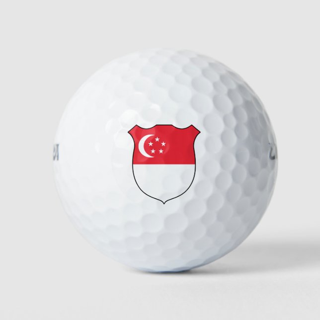 Singapur Flag Grand Patriotic Golfball (Vorderseite)