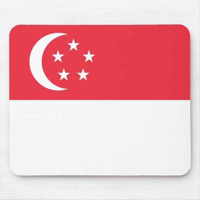 Singapur Flag Magnet Mousepad (Vorne)