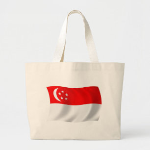 Singapur Flag Tote Bag Jumbo Stoffbeutel