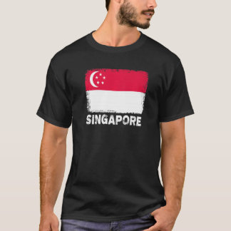 Singapur Flag Unterstützung singapurischer Volk Fr T-Shirt
