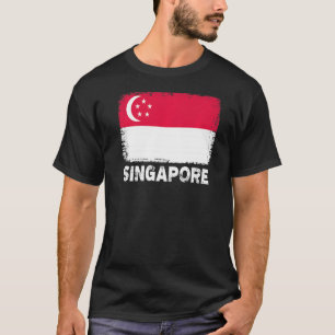 Singapur Flag Unterstützung singapurischer Volk Fr T-Shirt