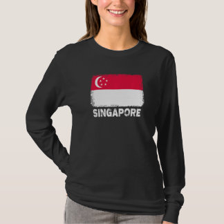 Singapur Flag Unterstützung singapurischer Volk Fr T-Shirt