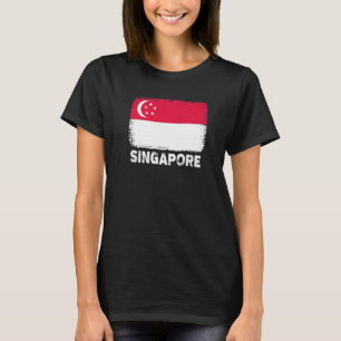 Singapur Flag Unterstützung singapurischer Volk Fr T-Shirt