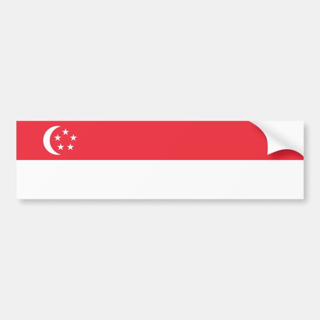 Singapur-Flagge Autoaufkleber (Vorne)