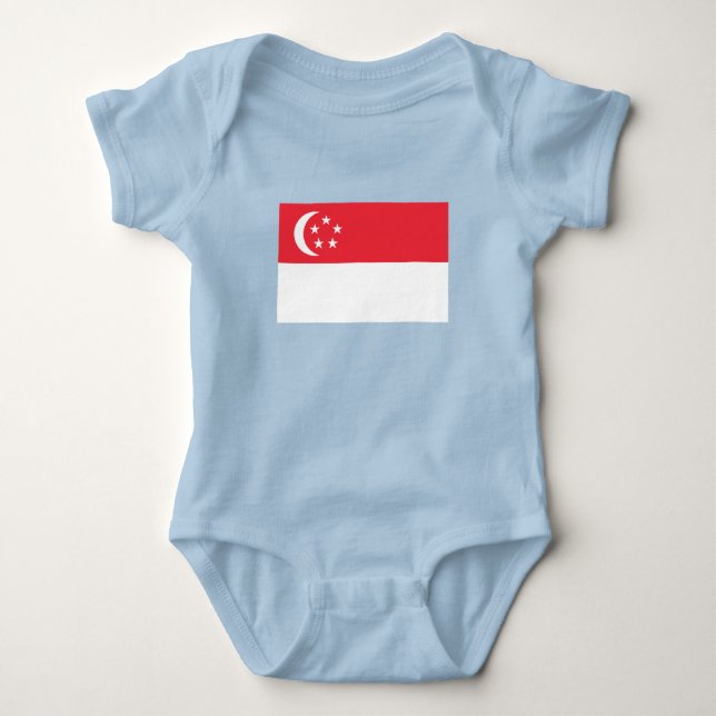Singapur-Flagge Baby Strampler (Vorderseite)