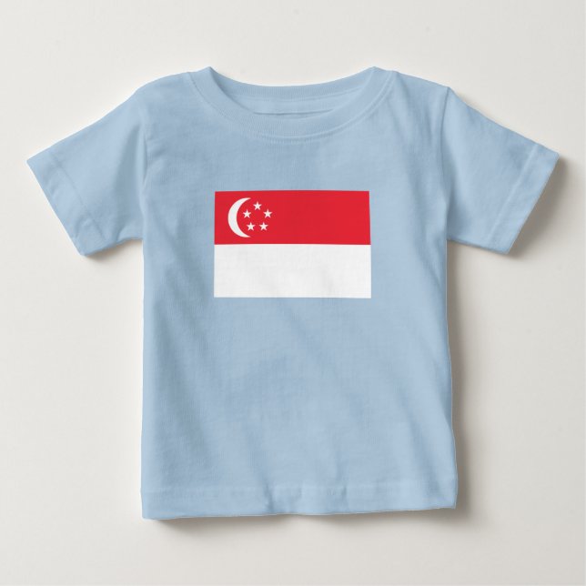 Singapur-Flagge Baby T-shirt (Vorderseite)