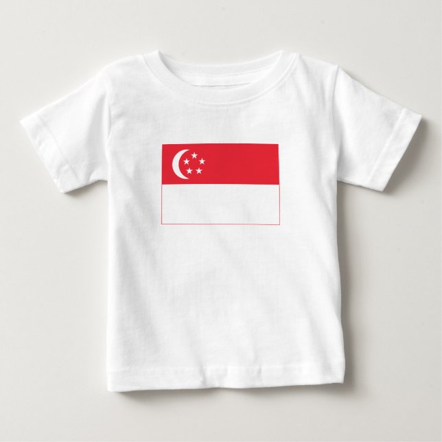 Singapur-Flagge Baby T-shirt (Vorderseite)
