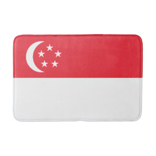 Singapur-Flagge Badematte