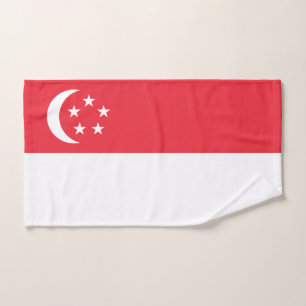 Singapur-Flagge Badhandtuch Set