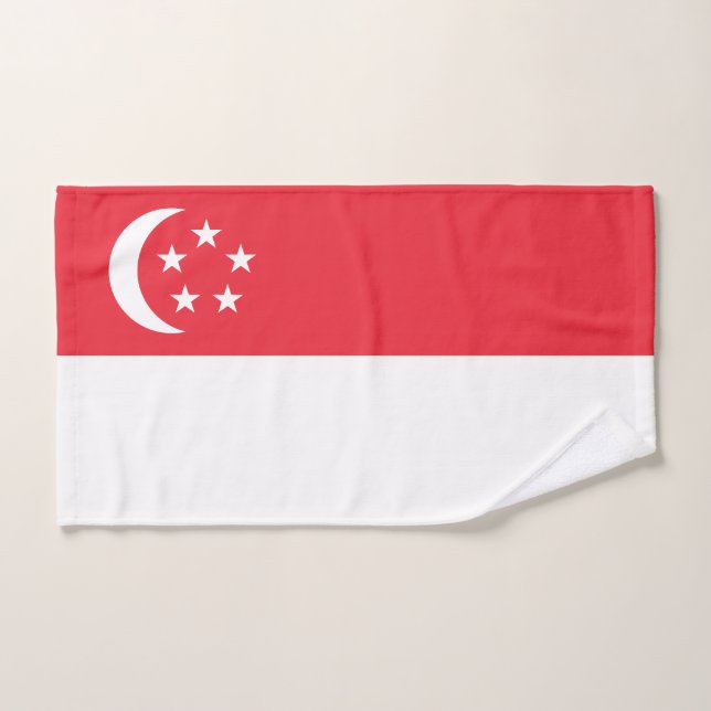 Singapur-Flagge Badhandtuch Set (Handtuch)