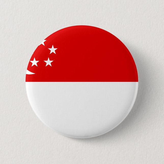 Singapur-Flagge Button (Vorderseite)