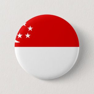 Singapur-Flagge Button
