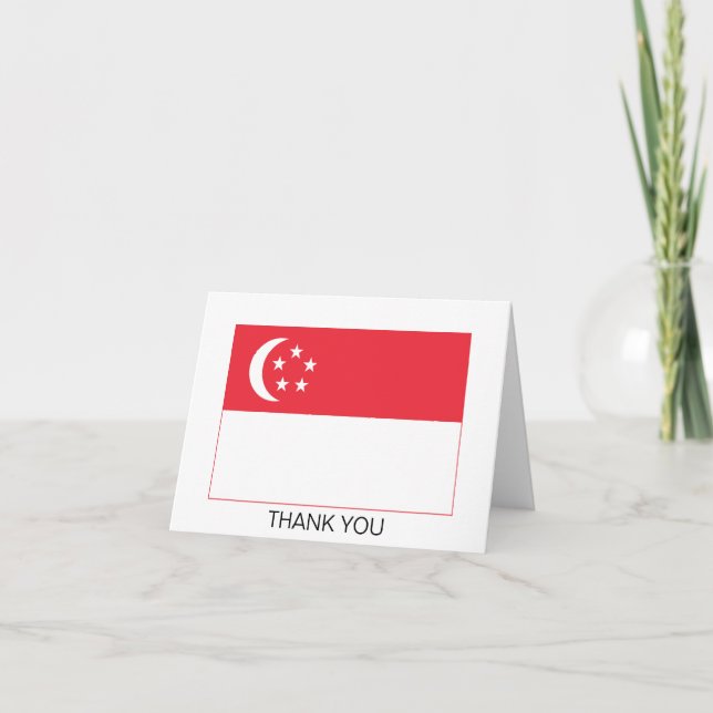 Singapur-Flagge Dankeskarte (Vorderseite)