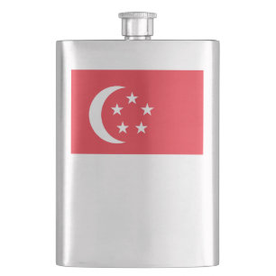 Singapur-Flagge Flachmann