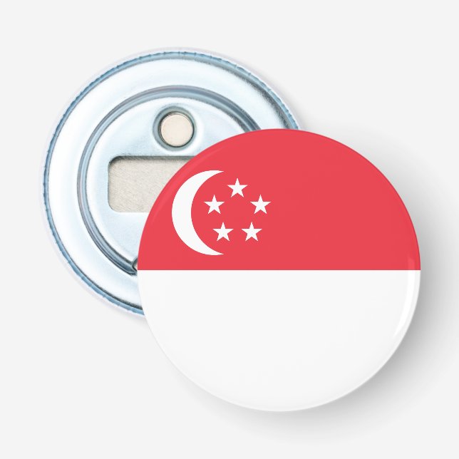Singapur-Flagge Flaschenöffner (Vorderseite)