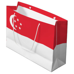 Singapur-Flagge Große Geschenktüte