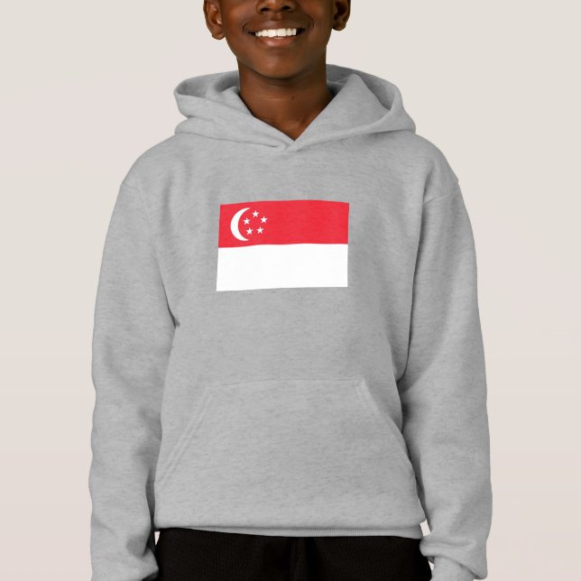 Singapur-Flagge Hoodie (Vorderseite)
