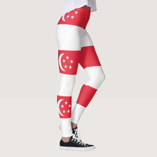 Singapur-Flagge Leggings (Rechts)